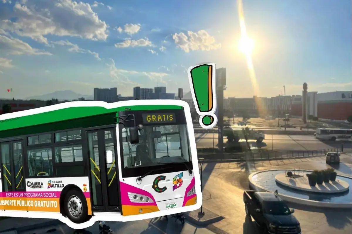 Personas utilizando el transporte público gratuito del programa “Aquí Vamos Gratis” en Saltillo